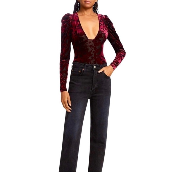 Free People Red and Black Bodysuit - Picture 2 of 8